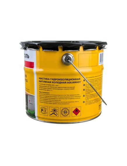 AquaMast фундамент ( 3кг) мастика битумная, фото , изображение 5 - Метэкс