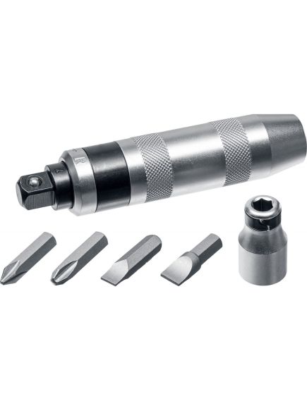 Отвертка ударно-поворотная 6 предметов KRAFTOOL 25555, фото , изображение 2 - Метэкс