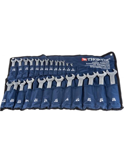 Набор ключей комбинированных 6-32 мм 25 шт THORVIK CWS0025, фото , изображение 5 - Метэкс
