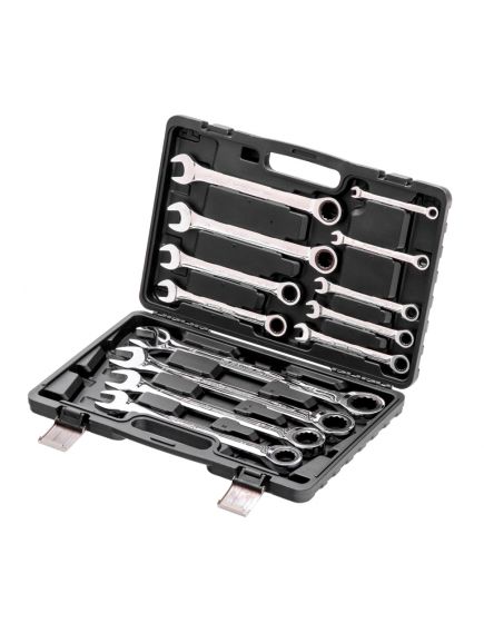 Набор ключей комбинированных трещоточных 22 шт MATRIX 14799, фото , изображение 2 - Метэкс