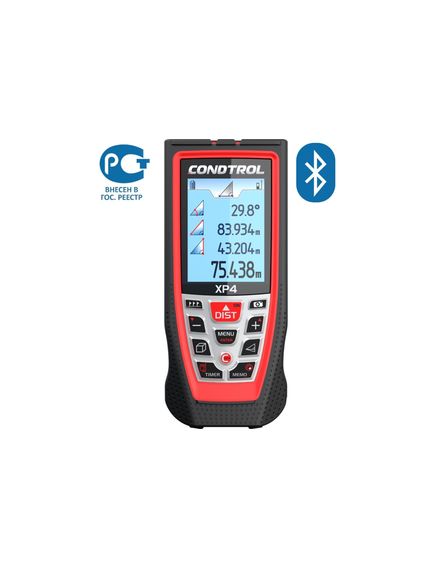 Дальномер лазерный (дальн. 100 м, погрешн. 1,5 мм, класс 2) XP4 CONDTROL 1-4-085, фото , изображение 5 - Метэкс