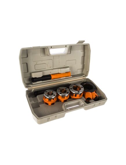 Набор клуппов 1/2"-3/4"-1" плашкодержатель с трещоткой SPARTA 773335, фото , изображение 3 - Метэкс