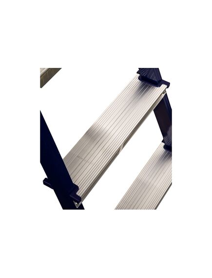 Стремянка 4 ступени стальная АЛЮМЕТ M8404, фото , изображение 2 - Метэкс