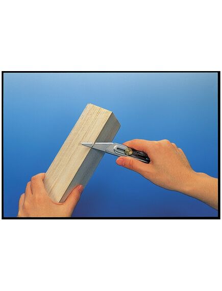 Нож 20 мм с выдвижным лезвием нержавеющий корпус OLFA OL-CK-2, фото , изображение 5 - Метэкс