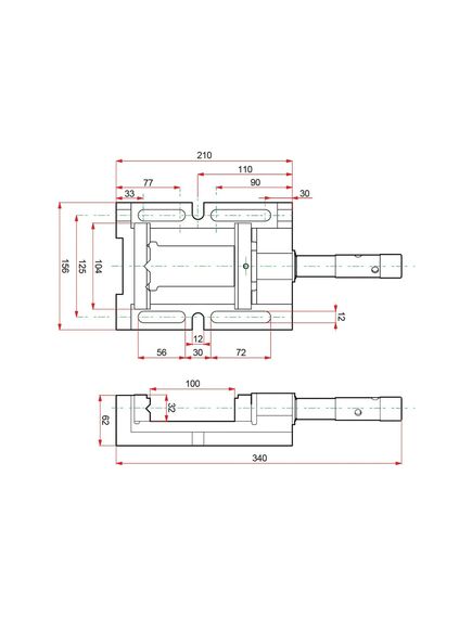 Тиски станочные трехсторонние 100 мм KRAFTOOL 32716-100, фото , изображение 9 - Метэкс
