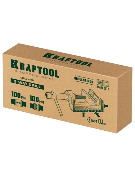 Тиски станочные трехсторонние 100 мм KRAFTOOL 32716-100, фото , изображение 10 - Метэкс