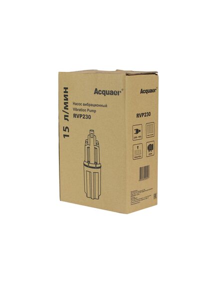 Насос вибрационный (230 Вт, 15 л/мин, напор 45 м) верх ACQUAER RVP230 (7.5.1), фото , изображение 5 - Метэкс