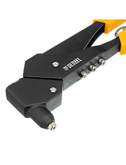 Заклепочник 285 мм поворотный заклепки 2,4-3,2-4,0-4,8 мм DENZEL 40442, фото , изображение 2 - Метэкс