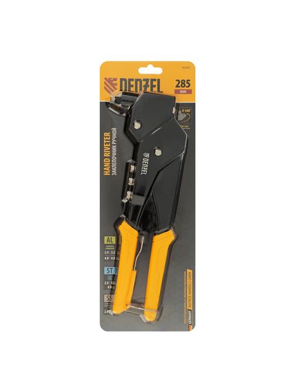 Заклепочник 285 мм поворотный заклепки 2,4-3,2-4,0-4,8 мм DENZEL 40442, фото , изображение 5 - Метэкс