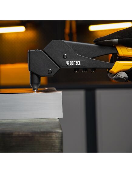 Заклепочник 285 мм поворотный заклепки 2,4-3,2-4,0-4,8 мм DENZEL 40442, фото , изображение 7 - Метэкс