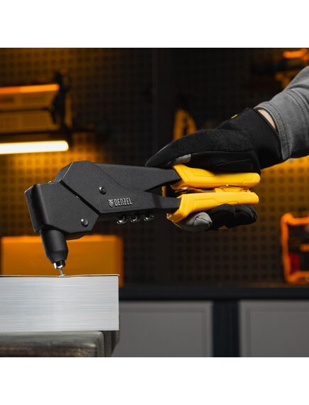 Заклепочник 285 мм поворотный заклепки 2,4-3,2-4,0-4,8 мм DENZEL 40442, фото , изображение 8 - Метэкс