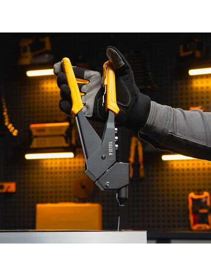 Заклепочник 285 мм поворотный заклепки 2,4-3,2-4,0-4,8 мм DENZEL 40442, фото , изображение 9 - Метэкс