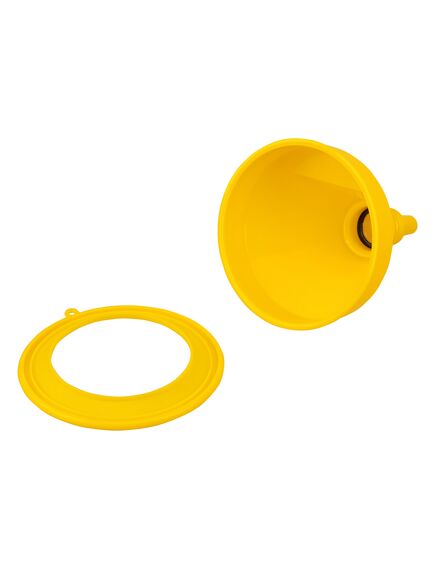 Воронка пластиковая 160 мм с металлическим ситом и гибким наконечником DENZEL 537206, фото , изображение 13 - Метэкс