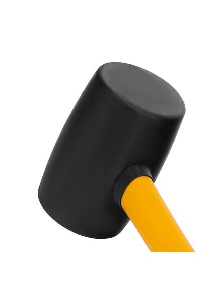 Киянка резиновая 450 г черная резина фибергласовая рукоятка DENZEL 7711185, фото , изображение 3 - Метэкс