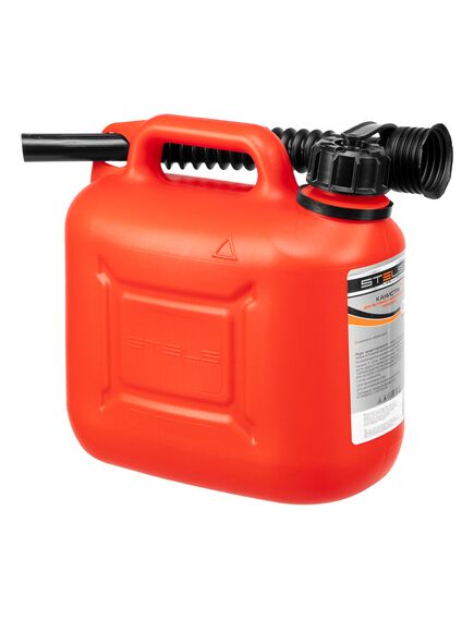 Канистра вертикальная 5 л пластиковая STELS 53117, фото , изображение 2 - Метэкс