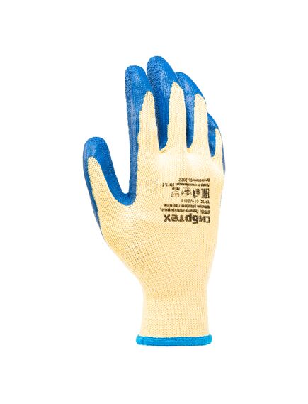 Перчатки трикотажные полиэфирные латексное рельефное покрытие размер 8 СИБРТЕХ 677515, фото , изображение 2 - Метэкс