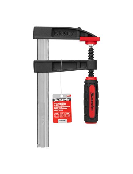 Струбцина F-образная 150 х 80 х 230 мм MATRIX 20400, фото , изображение 4 - Метэкс