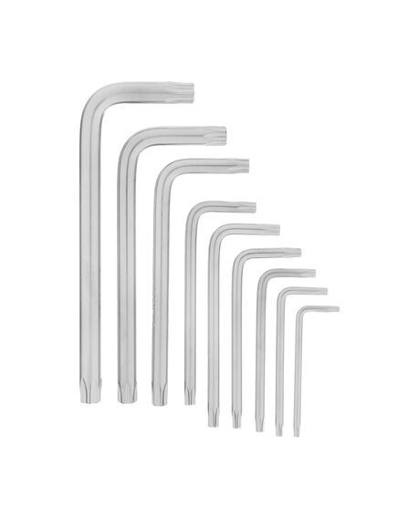 Набор ключей имбусовых TORX T10-T50 9 шт короткие чехол MATRIX 12312, фото , изображение 3 - Метэкс