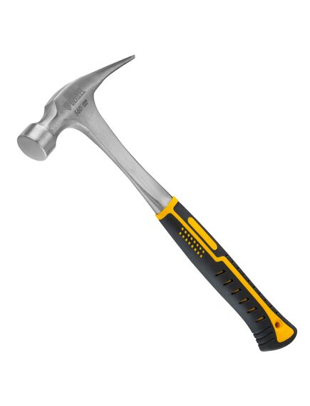 Молоток-гвоздодер 560 г цельнометаллический двухкомпонентная рукоятка DENZEL 10424, фото , изображение 2 - Метэкс