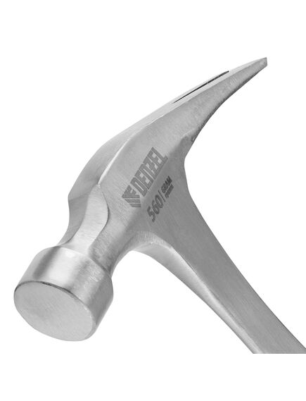 Молоток-гвоздодер 560 г цельнометаллический двухкомпонентная рукоятка DENZEL 10424, фото , изображение 4 - Метэкс