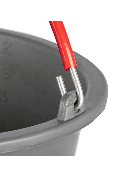 Ведро строительное пластмассовое 20 л ударопрочное обрезиненная ручка MATRIX 81464, фото , изображение 4 - Метэкс