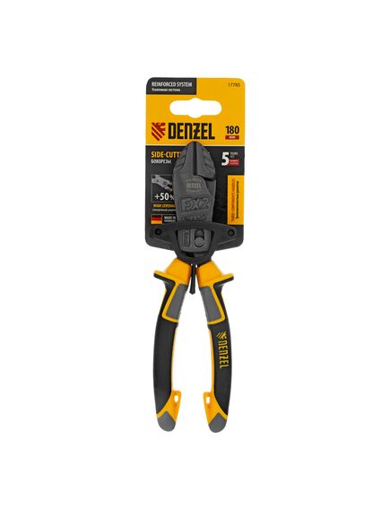 Бокорезы 180 мм усиленные трехкомпонентные рукоятки DENZEL 17785, фото , изображение 6 - Метэкс
