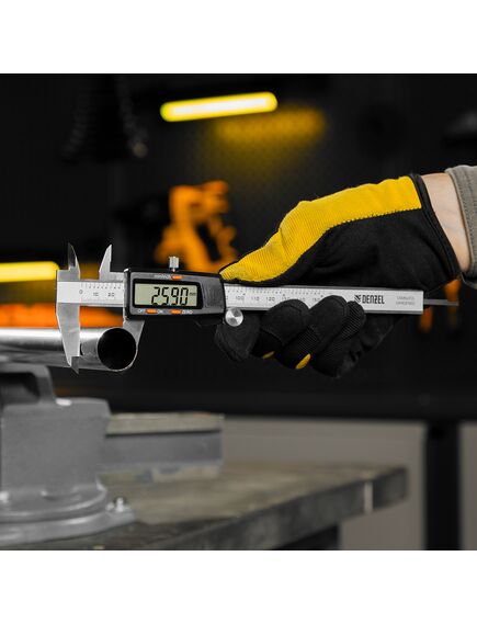 Штангенциркуль 150 мм электронный с глубиномером DENZEL 31613, фото , изображение 12 - Метэкс