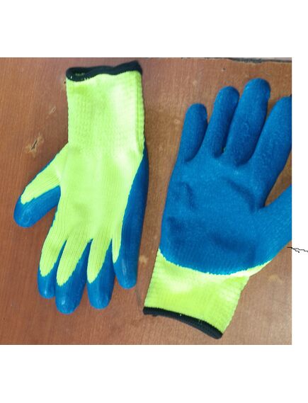 Перчатки кожанные комбинированные желтый/красный, утеплитель РОСМАРКА РТТ2401, фото , изображение 2 - Метэкс