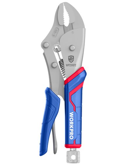 Клещи зажимные 165мм CR-V прямые удлиненные губки WORKPRO WP231075, фото , изображение 2 - Метэкс