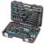 Набор инструментов 1/2", 1/4" пластиковый кейс 76 предметов GROSS 14156, фото , изображение 2 - Метэкс